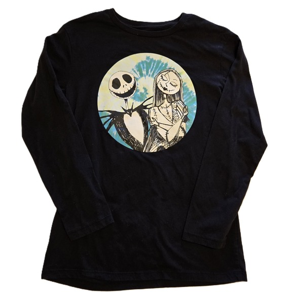 Nightmare Before Christmas Jack and Sally Long Sleeve Kids Shirt Size XXL - Picture 1 of 1